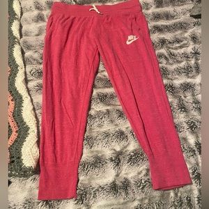 Nike pink capri joggers
